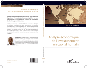 Analyse économique de l`investissement en capital humain
