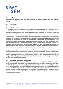 Annexe 5 Formation approfondie en psychiatrie et