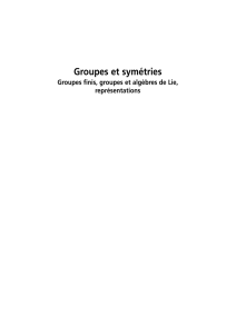 Groupes et symétries - Editions Ecole Polytechnique