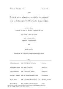 Etude de points mémoires non-volatiles haute densité pour les