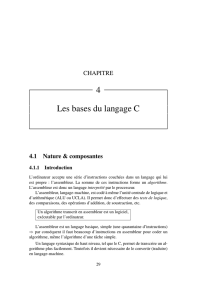 4 Les bases du langage C