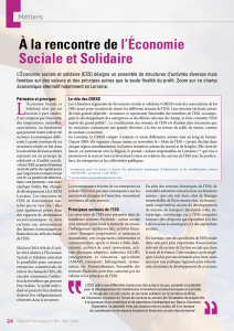 L`économie sociale et solidaire