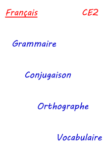 Français CE2 Grammaire Conjugaison