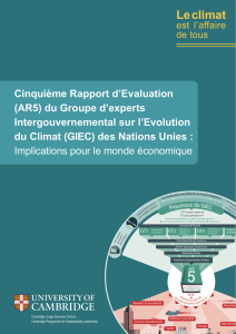 Cinquième Rapport d`Evaluation (AR5) du Groupe d`experts