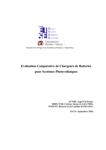 Evaluation Comparative de Chargeurs de Batteries pour Systèmes