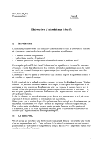 Elaboration d`algorithmes itératifs