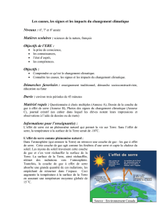 Les causes, les signes et les impacts du changement climatique