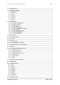 1. ) Le langage Java. - Algorithmique / Programmation