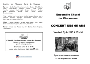 programme - Ensemble Choral de Vincennes