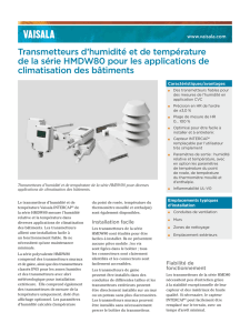 Transmetteurs d`humidité et de température de la série