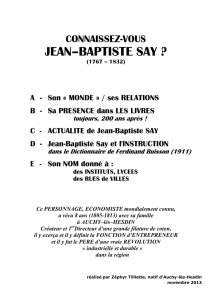 connaissez-vous jean–baptiste say