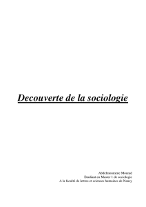 Decouverte de la sociologie