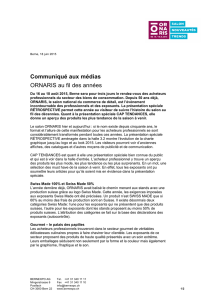 2015-06-18 Communiqué aux médias ORNARIS Bern 2015