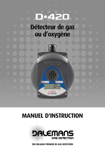 Détecteur de gaz ou d`oxygène