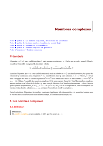 Nombres complexes