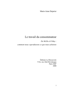 Le travail du consommateur