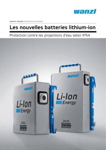 Les nouvelles batteries lithium-ion