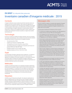Inventaire canadien d`imagerie médicale : 2015