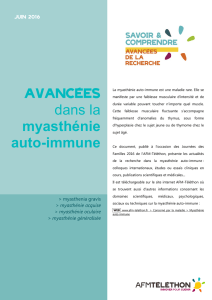 dans la myasthénie auto-immune - AFM