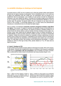 La variabilité climatique en Amérique du Sud tropicale