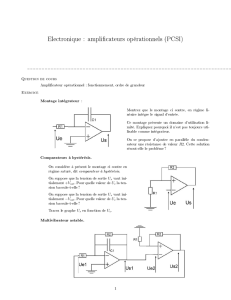 Electronique : amplificateurs opérationnels (PCSI)