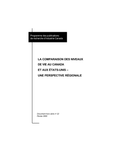 la comparaison des niveaux de vie au canada et aux états-unis