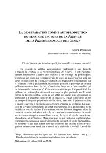 LA DE-SEPARATION COMME AUTOPRODUCTION DU SENS