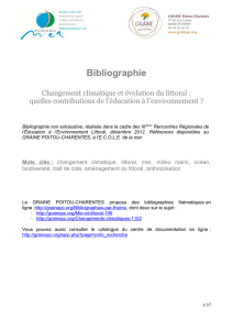 Changement climatique et évolution du littoral