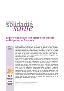 La protection sociale: un aperçu de la situation en Bulgarie