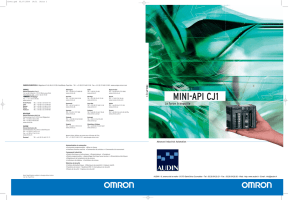 OMRON - Documentation: Automates programmables - CJ1