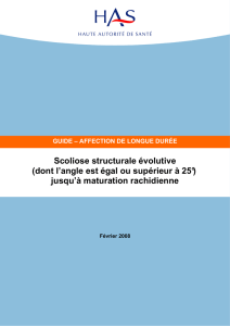 Scoliose structurale évolutive