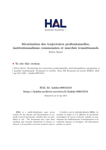 Sécurisation des trajectoires professionnelles - Hal-SHS