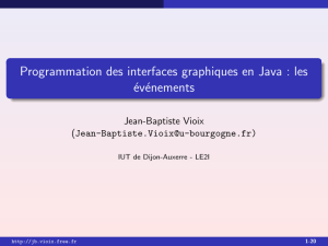 Programmation des interfaces graphiques en Java : les événements