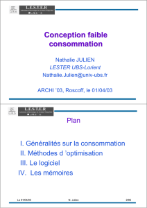 Conception faible consommation