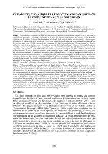 variabilité climatique et production cotonnière dans la