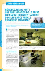 hémodialyse de nuit : une amélioration de la prise en charge