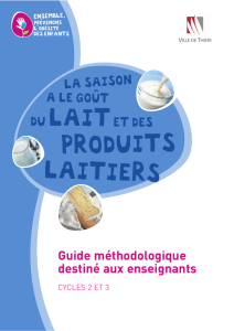 Brochure pédagogique - les produits laitiers