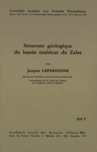 LEPERSONNE, J. La structure géologique du bassin intérieur du