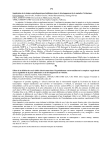 Implication de la balance m&eacute;talloprot&eacute;ases/inhibiteurs