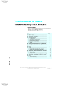 Transformateurs de mesure