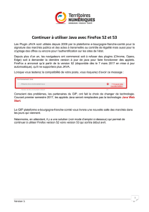 Continuer à utiliser Java avec FireFox 52 et 53 - e