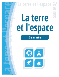 La terre et l`espace 7e année