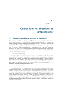 Compilation et directives de préprocesseur