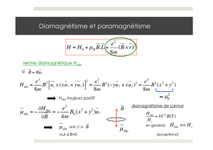 Diamagnétisme et paramagnétisme !" ! a