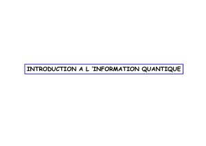introduction al `information quantique