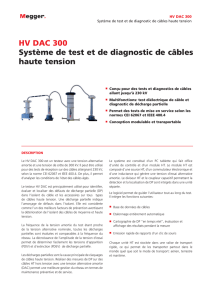 HV DAC 300 Système de test et de diagnostic de câbles haute tension