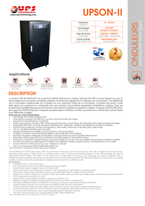 Onduleur UPSON II 10-60 KTT