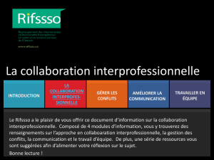 La collaboration interprofessionnelle