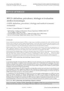 BPCO: définition, prévalence, étiologie et évaluation médico