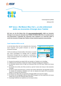 EDF lance « Ma Maison Bleu Ciel », un site entièrement dédié aux
